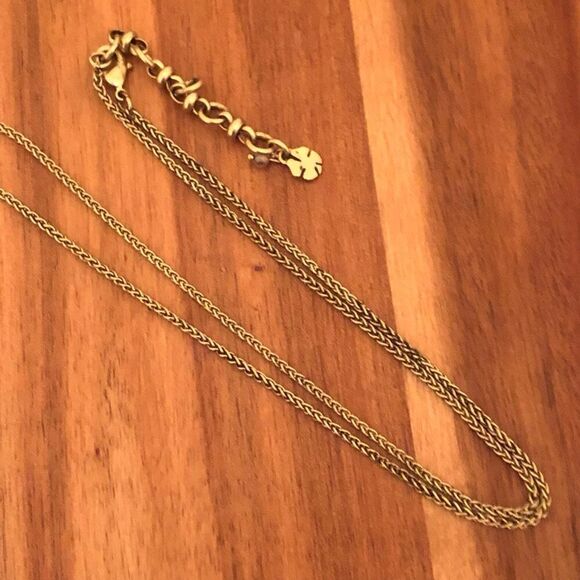 Lucky Brand | Gold Tone Ball and Tassel Necklace | 36” Adjustable - Picture 4 of 4